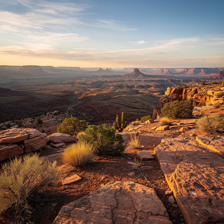High desert mesa with long shadows at golden hour | ShopAyahuascaRetreats