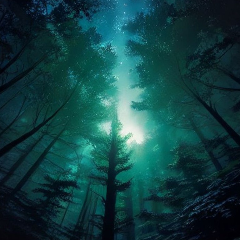 Swarm of fireflies in a dark forest clearing, long exposure | ShopAyahuascaRetreats